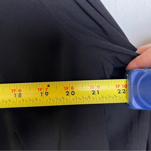 Eileen Fisher Open Front Blazer Silk Lined Black Womens L Quiet Luxury Preppy - Picture 16 of 16